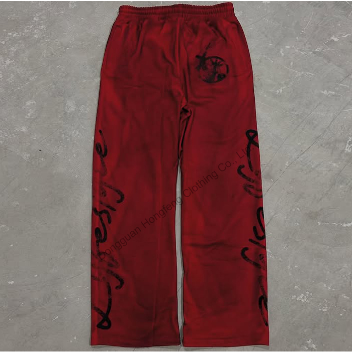 Loose Cotton French Terry Sport Pants Casual Pants